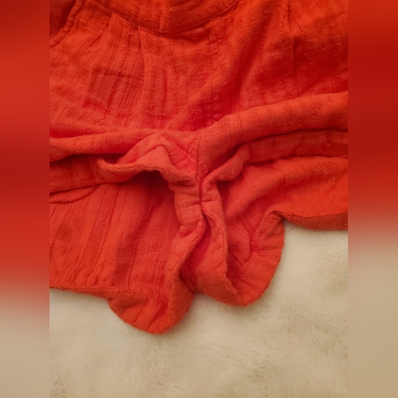 Free People Gauze Shorts And Crop Long Sleeve Top Two-Piece Set Size Small - Picture 12 of 12